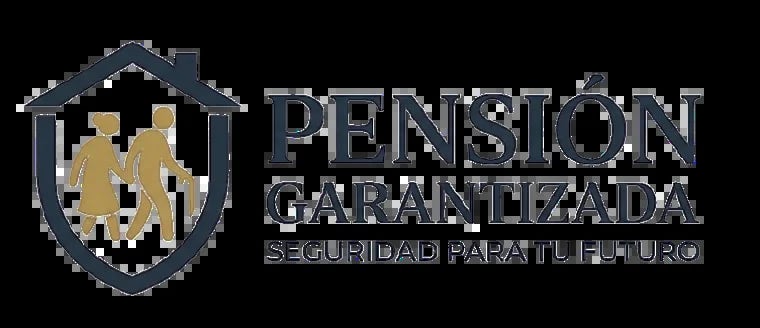 Pension Garantizada — logo con escudo y figuras de personas mayores, seguridad para tu futuro
